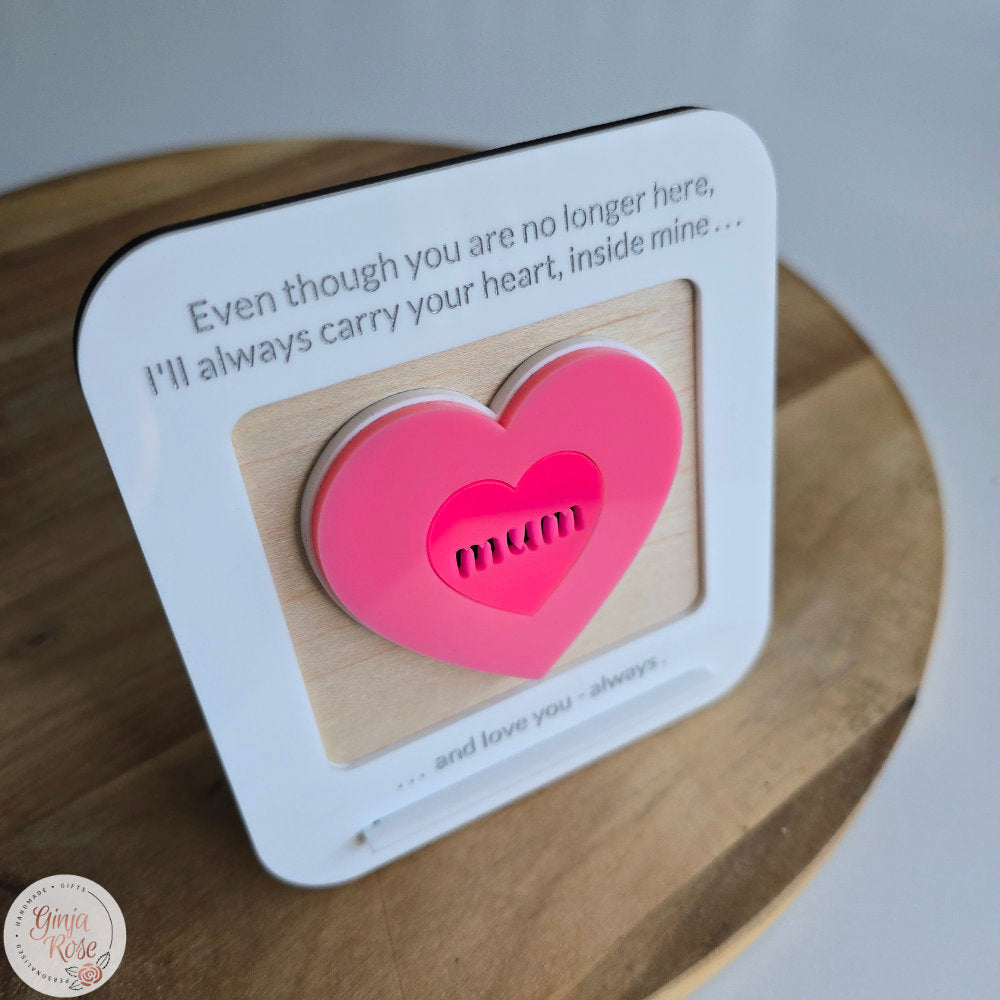 Mother's Day | White Acrylic Double Heart Frame