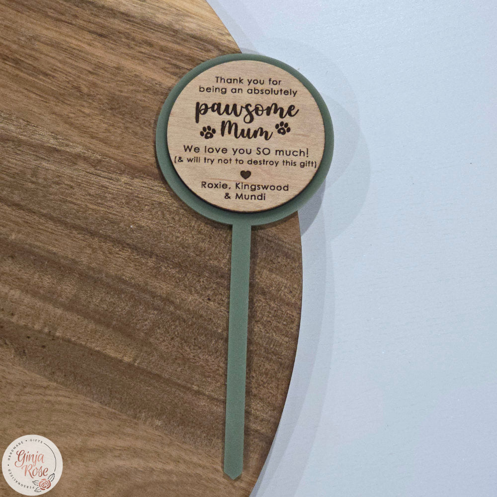 Mum's | Assorted Small Acrylic Stakes (for plant pots, gift baskets etc)