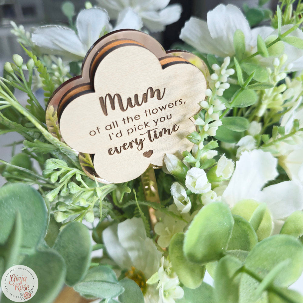 Mother's Day | Assorted Large Acrylic Stakes (for bunch of flowers/ large pots etc.)