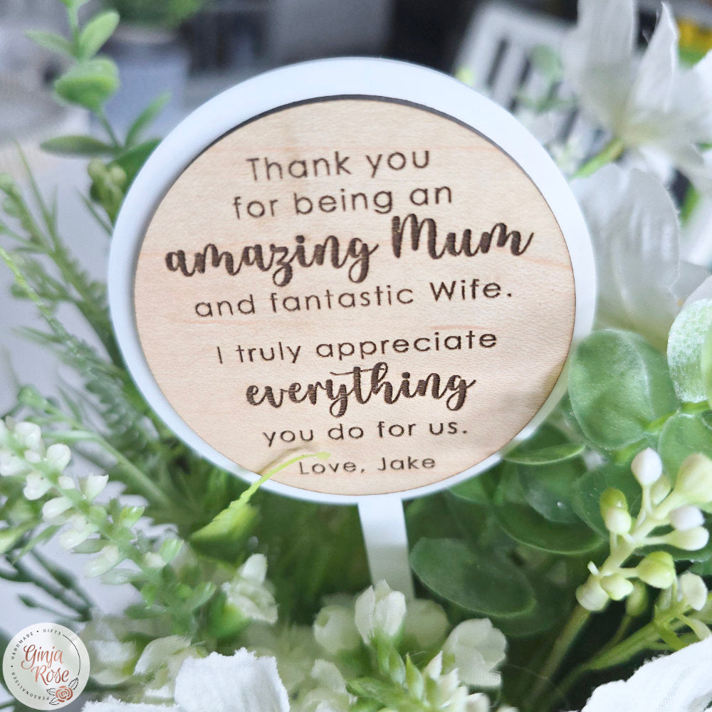 Mother's Day | Assorted Large Acrylic Stakes (for bunch of flowers/ large pots etc.)