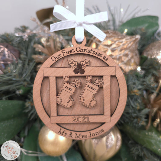 3D Fireplace Together Bauble