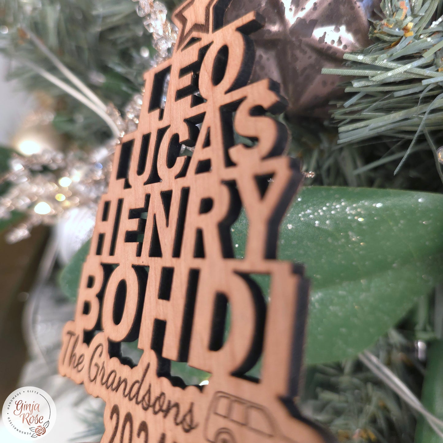 Name Stack Christmas Tree Decoration
