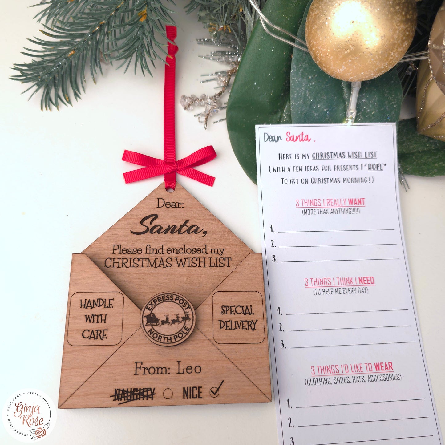 Letter to Santa Decoration + wish list!