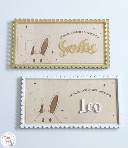 Easter | Bunny - Crate/Basket Plaque (Only)