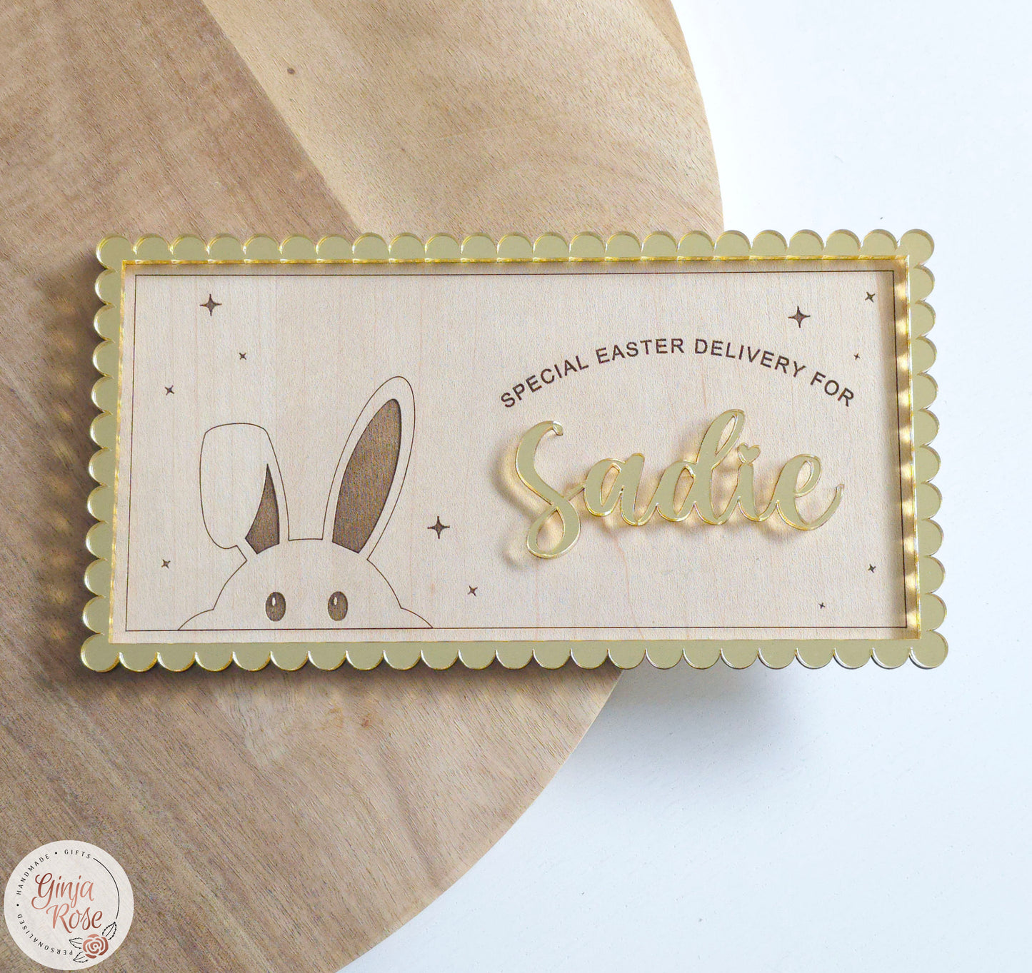 Easter | Bunny - Crate/Basket Plaque (Only)