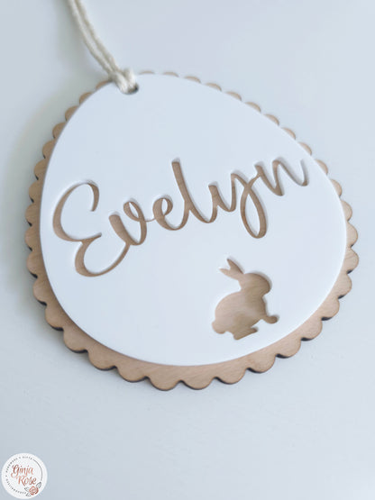 Easter | Scalloped Egg (cut out detail) - Gift Tag