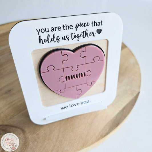 Mother's Day | White Acrylic Heart Frame
