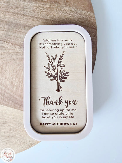 Mother's Day | Trinket Tray (Mother is a verb Quote)