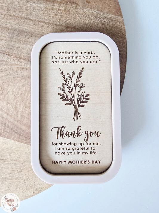 Mother's Day | Trinket Tray (Mother is a verb Quote)