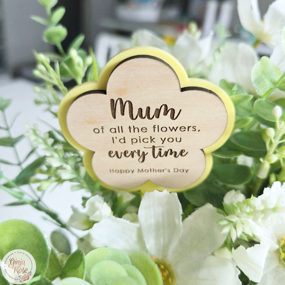 Mother's Day | Assorted Large Acrylic Stakes (for bunch of flowers/ large pots etc.)